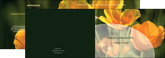 personnaliser modele de depliant 2 volets  4 pages  agriculture fleurs bouquetier horticulteur MFLUOO34132