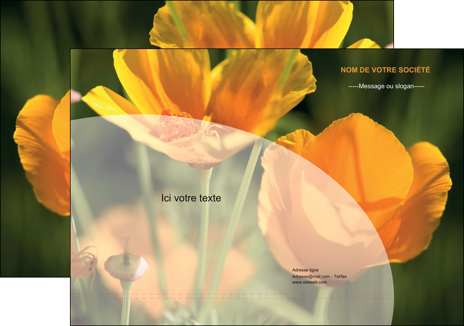faire modele a imprimer pochette a rabat agriculture fleurs bouquetier horticulteur MFLUOO34136
