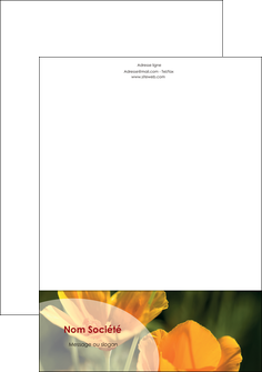 faire modele a imprimer tete de lettre agriculture fleurs bouquetier horticulteur MFLUOO34142