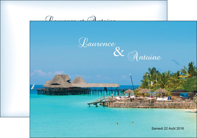 realiser flyers paysage faire part de mariage carte de mariage invitation mariage MIDBE34346