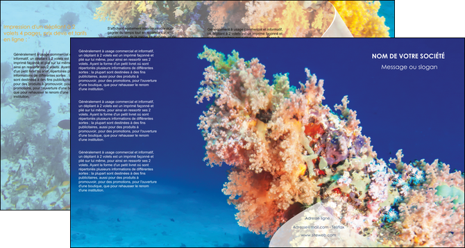creer modele en ligne depliant 4 volets  8 pages  plongee  plongee plongee sous marine centre de plongee MIDBE34366
