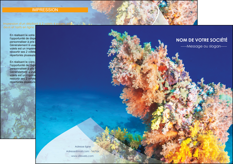 faire depliant 2 volets  4 pages  plongee  plongee plongee sous marine centre de plongee MIDBE34372