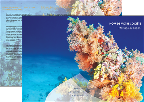 impression depliant 3 volets  6 pages  plongee  plongee plongee sous marine centre de plongee MIDBE34382