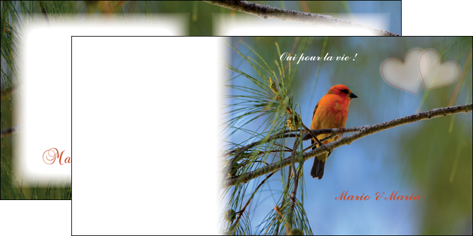 modele depliant 2 volets  4 pages  mariage faire part de mariage invitation mariage MLIG34494