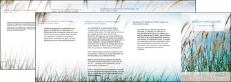 exemple depliant 4 volets  8 pages  paysage nature champs fleurs MLGI34660
