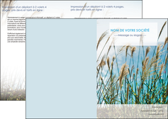 creation graphique en ligne depliant 2 volets  4 pages  paysage nature champs fleurs MLGI34678