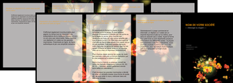 creation graphique en ligne depliant 4 volets  8 pages  fleuriste et jardinage fleur luxe noire MLGI34786