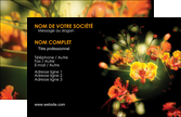 cree carte de visite fleuriste et jardinage fleur luxe noire MLGI34790