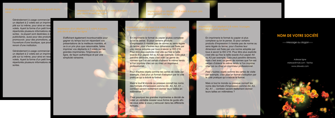 imprimer depliant 4 volets  8 pages  fleuriste et jardinage fleur luxe noire MFLUOO34800