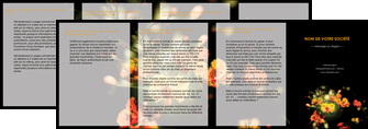 imprimer depliant 4 volets  8 pages  fleuriste et jardinage fleur luxe noire MLGI34800