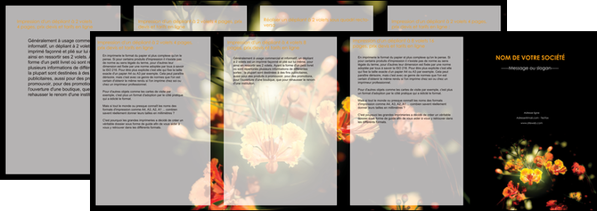 creation graphique en ligne depliant 4 volets  8 pages  fleuriste et jardinage fleur luxe noire MFLUOO34802