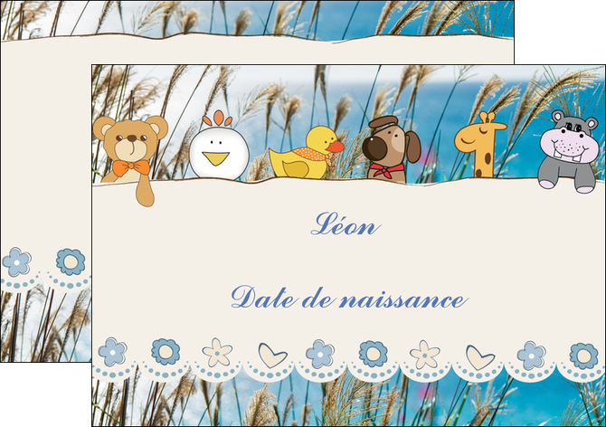 realiser flyers faire part de naissance carte de naissance carton invitation naissance MIDBE34820