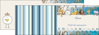creation graphique en ligne depliant 2 volets  4 pages  faire part de naissance carte de naissance carton invitation naissance MIDBE34822