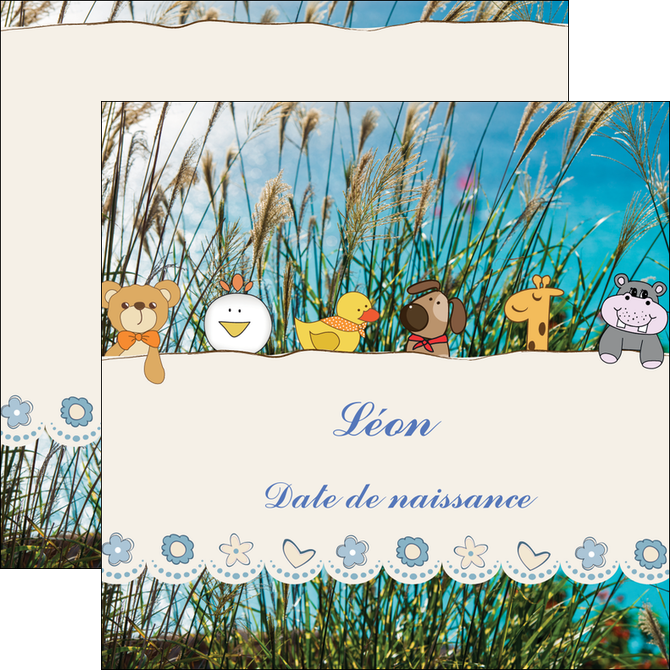 realiser flyers faire part de naissance carte de naissance carton invitation naissance MIDBE34824