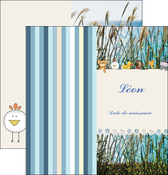 realiser depliant 2 volets  4 pages  faire part de naissance carte de naissance carton invitation naissance MIDBE34828