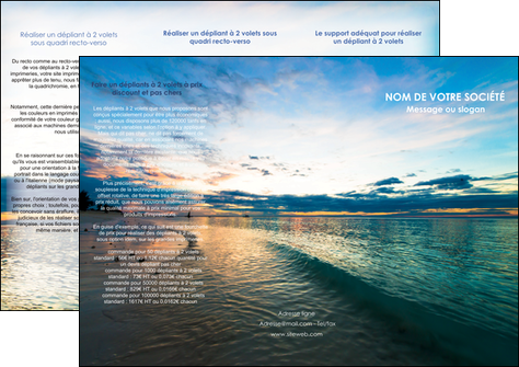 faire depliant 3 volets  6 pages  sejours mer nature ciel MIDBE34842
