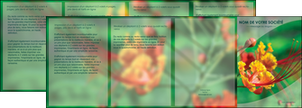 creation graphique en ligne depliant 4 volets  8 pages  fleuriste et jardinage nature colore couleurs MLGI34924