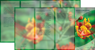 personnaliser maquette depliant 4 volets  8 pages  fleuriste et jardinage nature colore couleurs MLGI34928