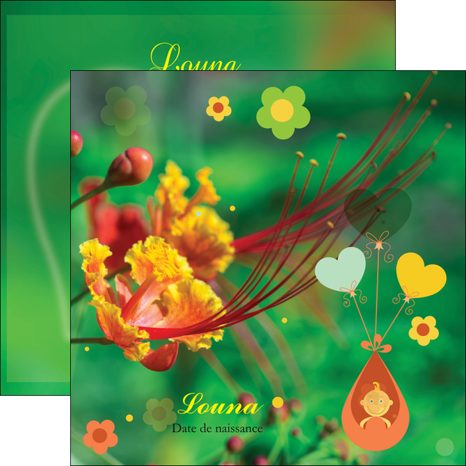imprimerie flyers fleur naissance nature MIDBE34952