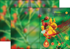 modele en ligne depliant 2 volets  4 pages  fleur naissance nature MIDBE34956