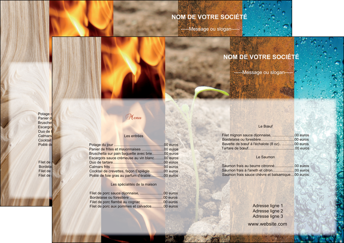 creer modele en ligne set de table restaurant menu restaurant plats MIDLU34986