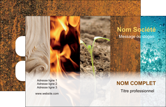 creation graphique en ligne carte de visite agriculture plante terre feu MIDLU35008