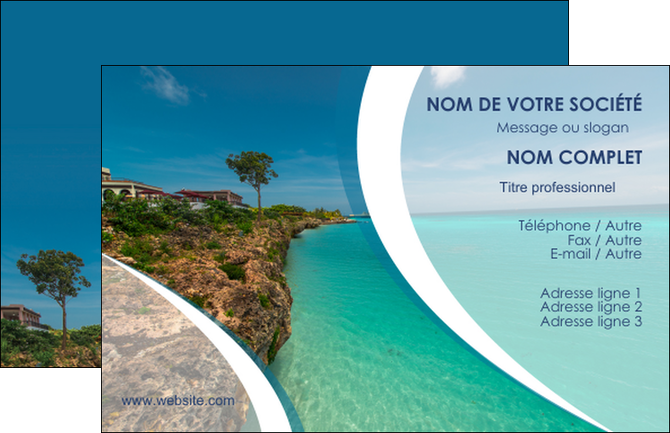 realiser carte de visite sejours mer plage bord de mer MIDLU35030