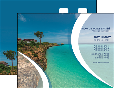 realiser carte de visite sejours mer plage bord de mer MIDLU35036