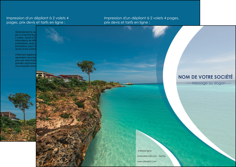 modele depliant 2 volets  4 pages  sejours mer plage bord de mer MID35044