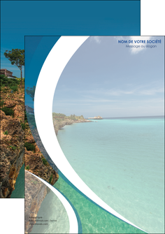 maquette en ligne a personnaliser tete de lettre sejours mer plage bord de mer MID35052