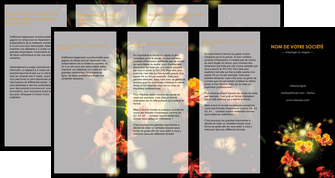 exemple depliant 4 volets  8 pages  fleuriste et jardinage fleurs printemps jardin MLIG35148