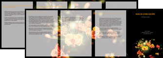 exemple depliant 4 volets  8 pages  fleuriste et jardinage fleurs printemps jardin MLIG35150