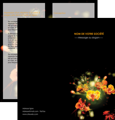 personnaliser modele de depliant 2 volets  4 pages  fleuriste et jardinage fleurs printemps jardin MLIG35154