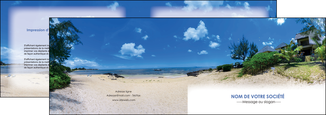 impression depliant 2 volets  4 pages  sejours agence immobilier ile maurice villa MIDLU35202