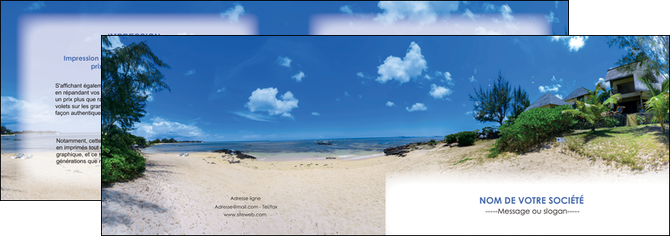 imprimerie depliant 2 volets  4 pages  sejours agence immobilier ile maurice villa MIDLU35204