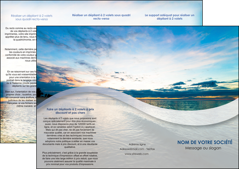 realiser depliant 3 volets  6 pages  sejours plage ocean bord de mer MIDBE35542