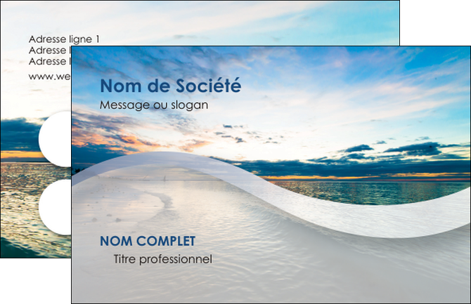 imprimerie carte de visite sejours plage ocean bord de mer MIDBE35558