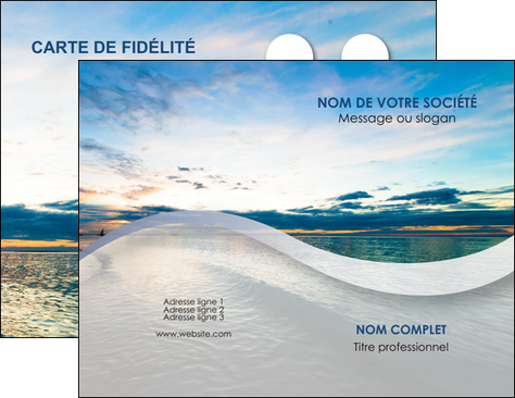 creation graphique en ligne carte de visite sejours plage ocean bord de mer MIDBE35560
