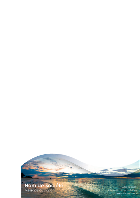 imprimer tete de lettre sejours plage ocean bord de mer MIDBE35562