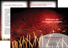 cree depliant 2 volets  4 pages  14 juillet feux dartifice artificier MLIG35598