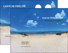 modele en ligne carte de visite paysage mer vacances ile MIDBE35788