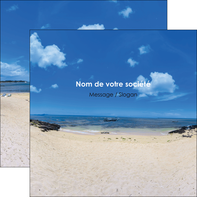 creation graphique en ligne flyers paysage mer vacances ile MIDBE35792