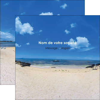 creation graphique en ligne flyers paysage mer vacances ile MIDBE35792