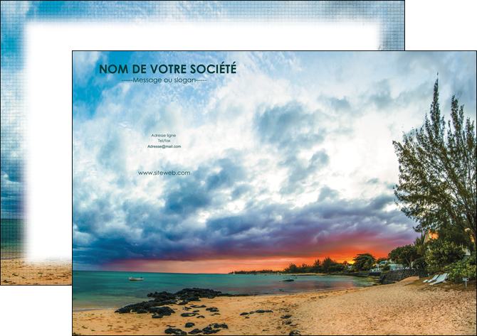 faire flyers sejours plage mer vacances MIDBE35902