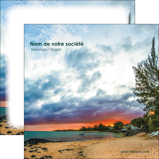 imprimer flyers sejours plage mer vacances MIDBE35904