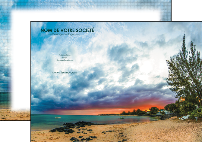imprimer affiche sejours plage mer vacances MIDBE35906