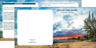 creer modele en ligne depliant 2 volets  4 pages  sejours plage mer vacances MIDBE35910