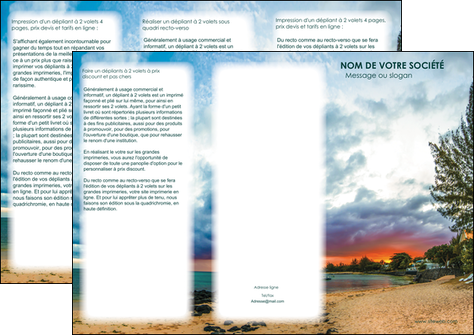 creation graphique en ligne depliant 3 volets  6 pages  sejours plage mer vacances MIDBE35914