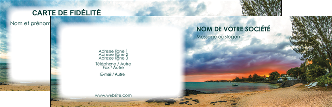 exemple carte de visite sejours plage mer vacances MIDBE35918