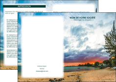personnaliser maquette depliant 2 volets  4 pages  sejours plage mer vacances MIDBE35922